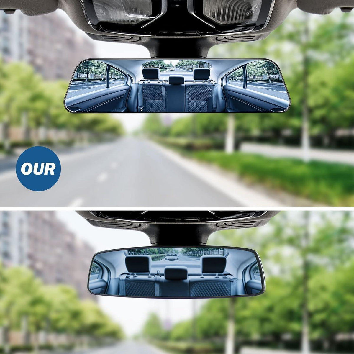 Universal Auto Innenspiegel mit Blendschutz, 300mm, Blau