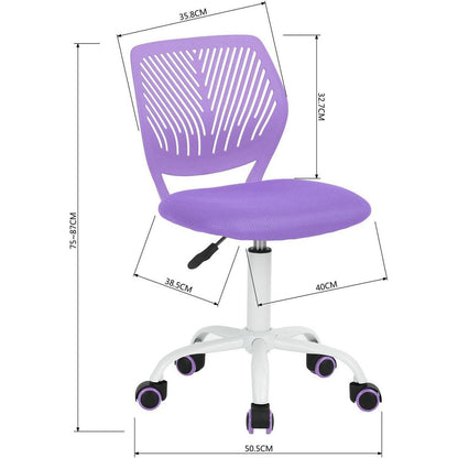 2er Set Lila Schreibtischstuhl Ergonomisch Verstellbar