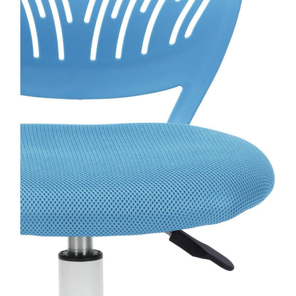 2er Set Schreibtischstuhl mit verstellbarer Höhe, Blau/Türkis
