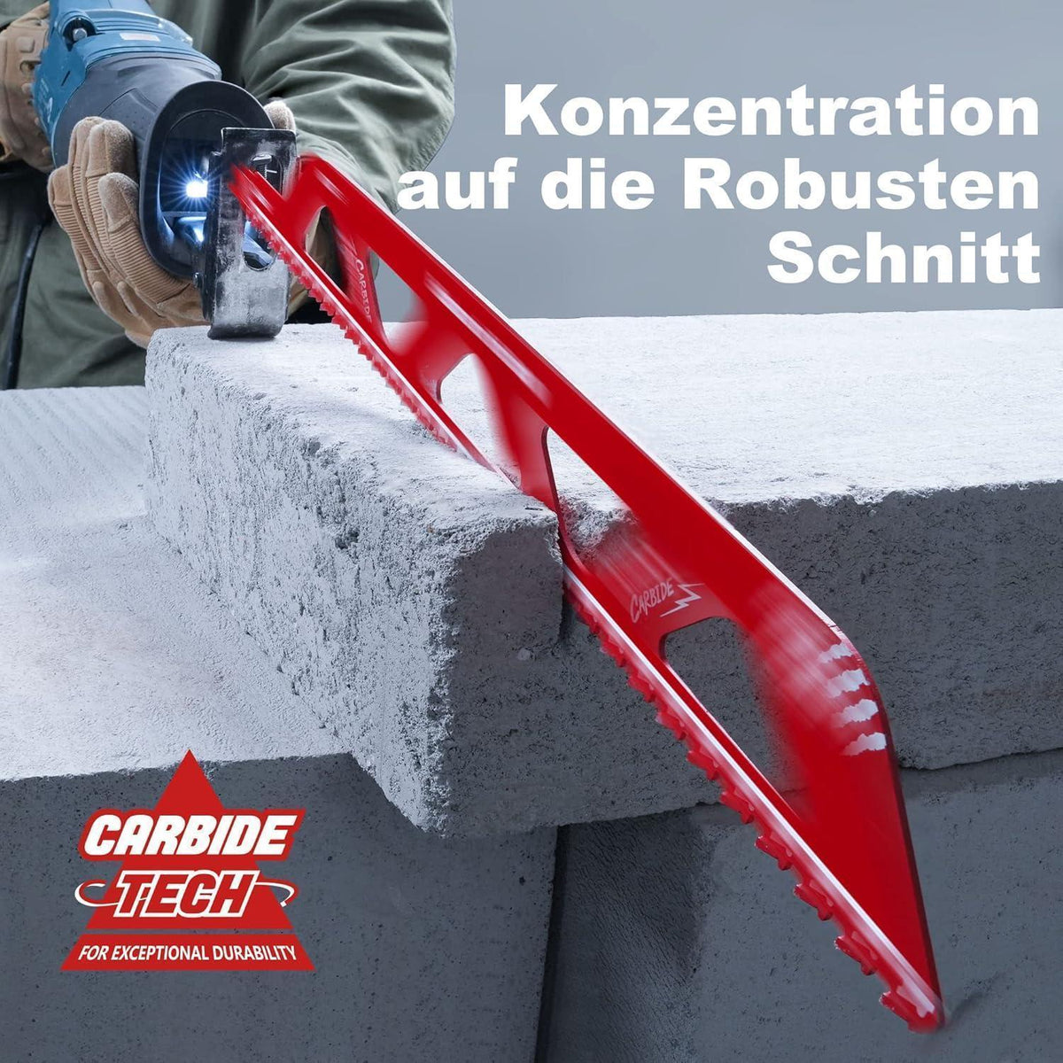 Hartmetall Säbelsägeblätter für Stein, 2 Stück 300/450mm