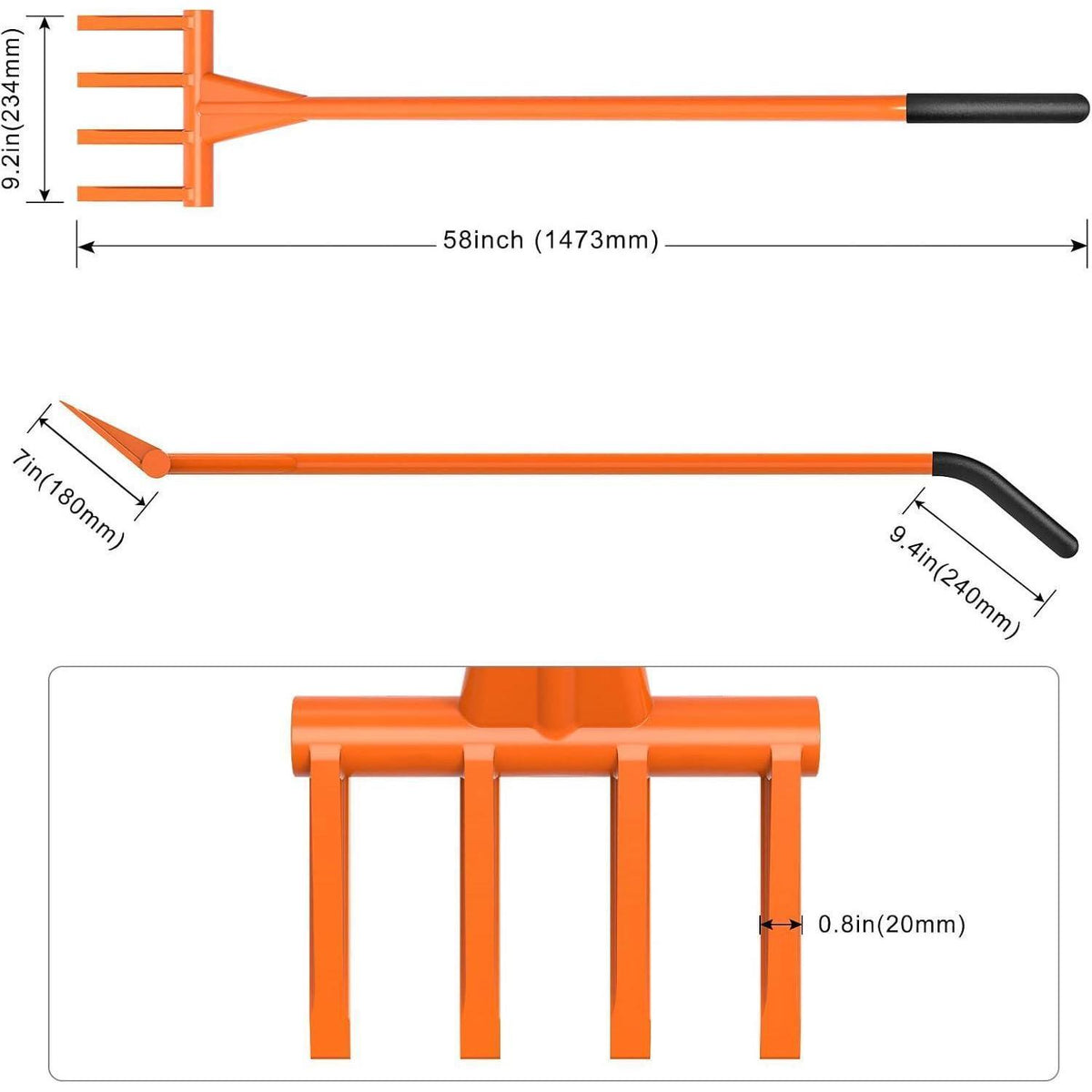 Brecheisen 4 Zinken – 150cm Abrissstange für Renovierung & Bau