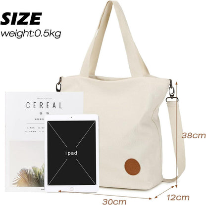 Damen Canvas Handtasche Schultertasche Multifunktionale Umhängetasche