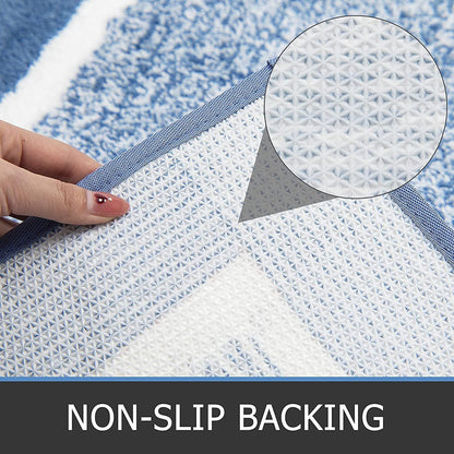 Weicher Mikrofaser Badezimmerteppich Set 3-teilig, Absorbent