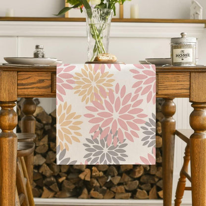 Tischläufer Blumen Rosa Dahlie 40x140 cm - Frühling & Sommer Dekor