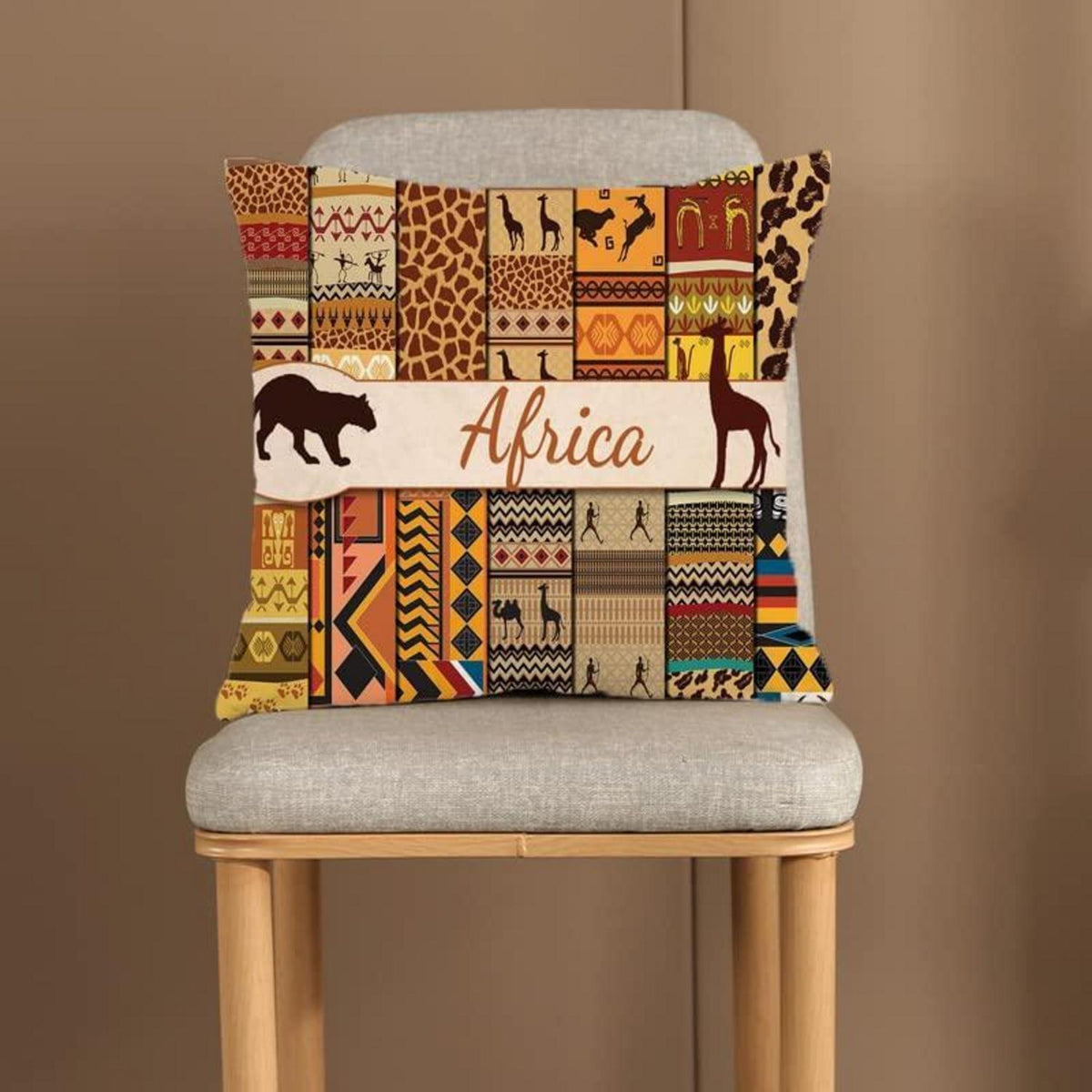 Afrikanischer Kissenbezug 40x40 cm – Farbiger Zierkissenbezug