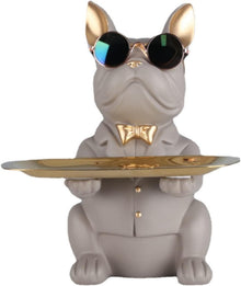 Niedliche Bulldoggen-Statue mit
