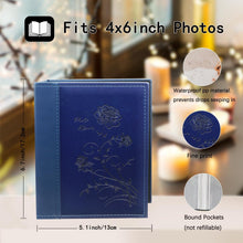 Fotoalbum Miaikoe 15x10cm 2 Stück blau Ledereinband