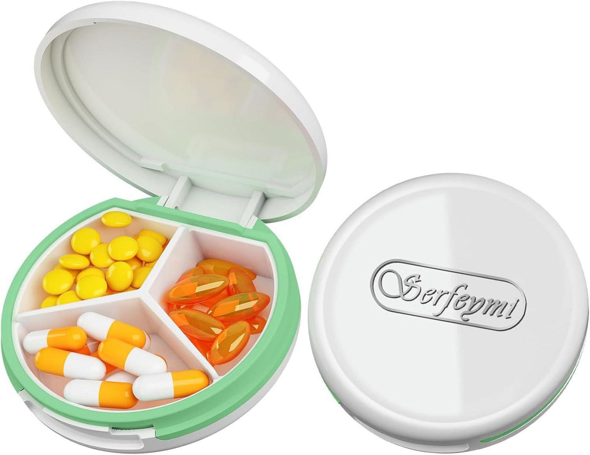 Tablettenbox mit 3 Fächern, wasserdicht, für Medikamente & Vitamine