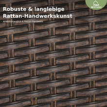 Rattan Gartenmöbel Set mit Metalltisch und