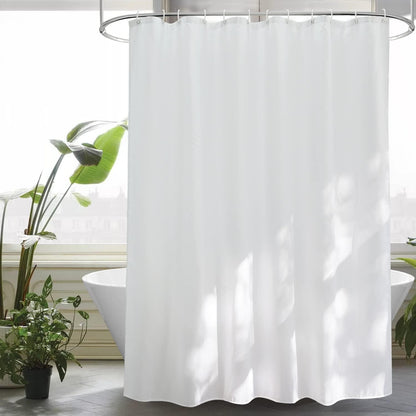 Extra Lang Weiß Duschvorhang 200x220 Textil Badvorhang Metall Ösen