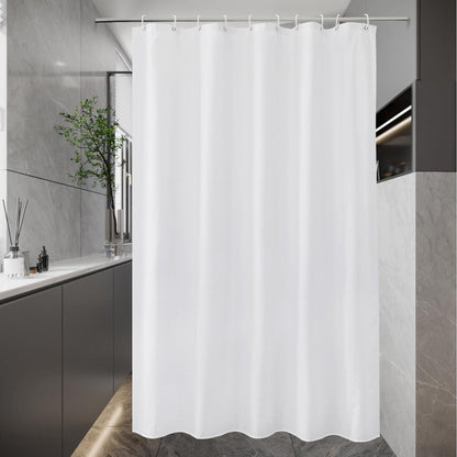 Schmaler weißer Textil Duschvorhang anti-Schimmel, wasserdicht 150x200