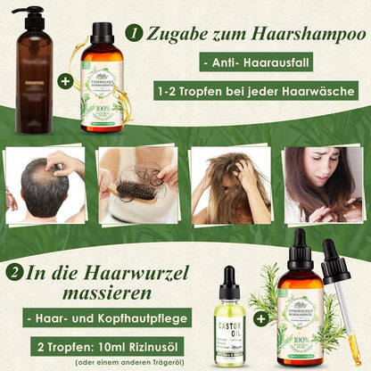 Rosmarinöl Haare 100ml Haaröl für Wachstum Ätherisches Öl