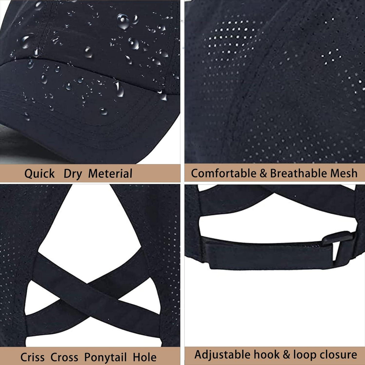 Baseball Cap Damen Pferdeschwanz Mesh Sonnenschutz Hut