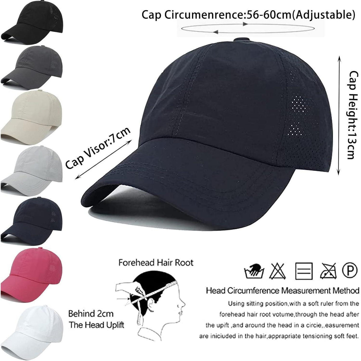 Baseball Cap Damen Pferdeschwanz Mesh Sonnenschutz Hut