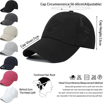 Damen Baseball Cap mit Pferdeschwanz – Schnelltrocknend & Einstellbar