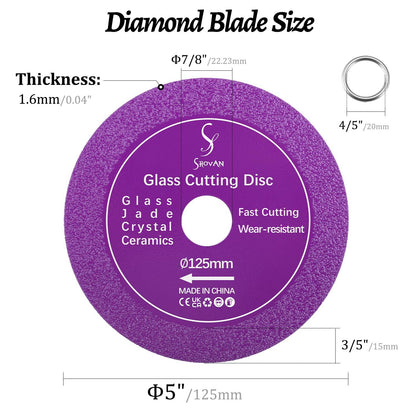 3 Stück Diamantscheiben 125mm x 22,23 mm für Winkelschleifer