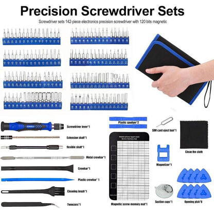 142-teiliges Präzisions-Schraubendreher-Set für Elektronikreparaturen