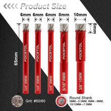 Diamant Fliesenbohrer Set 5tlg. 6-10mm für Keramik, Granit