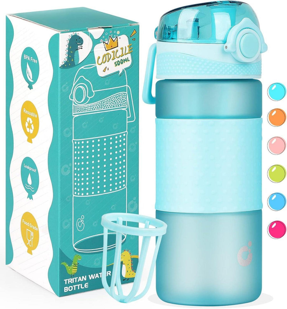 Kinder Trinkflasche 500ml BPA-frei Auslaufsicher mit Fruchteinsatz