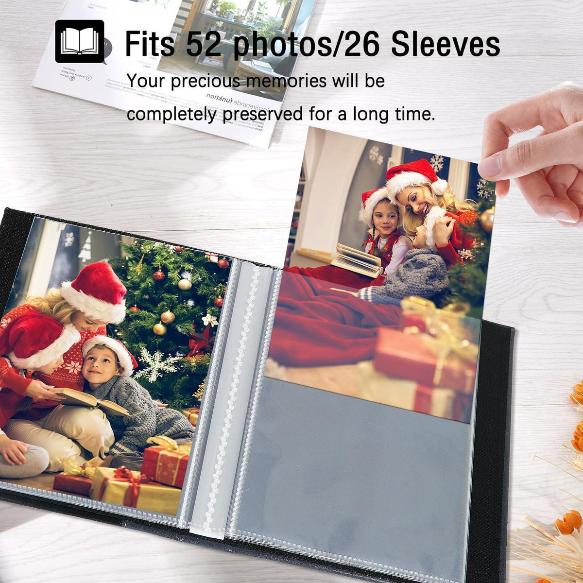 Miaikoe 2er-Pack Kleine Fotoalben 10x15cm Schwarz