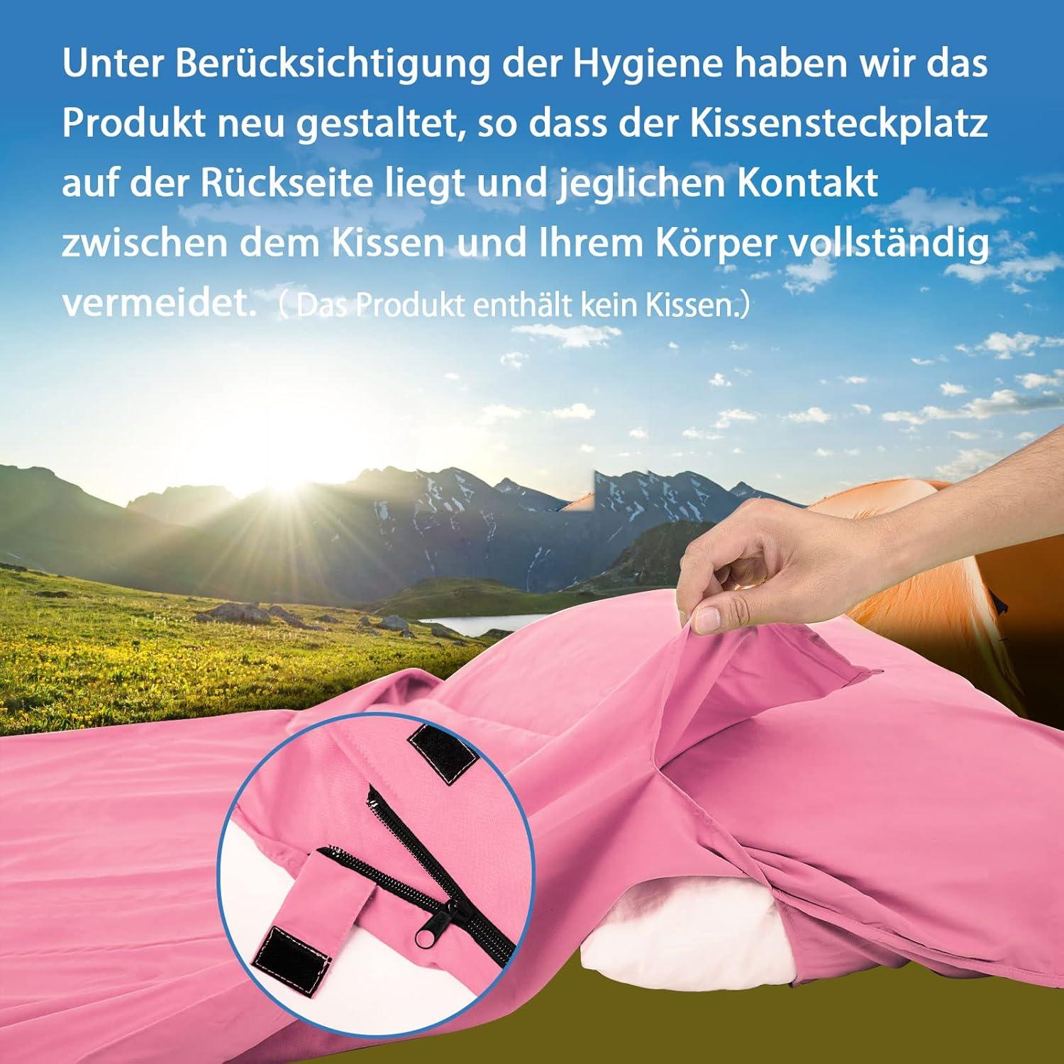 JAICOM Hüttenschlafsack Ultraleichter Seideschlafsack Kleines Packmaß Mikrofaser