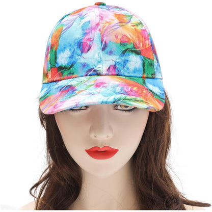 Damen Baseball Cap Blumen Sommerhut Atmungsaktiv