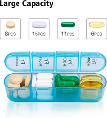 Tablettenbox 7 Tage 4 Fächer BPA-frei Olivgrün