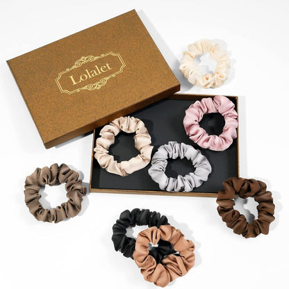 Haargummis Seide Scrunchies für Damen Premium Satin 8 Farben