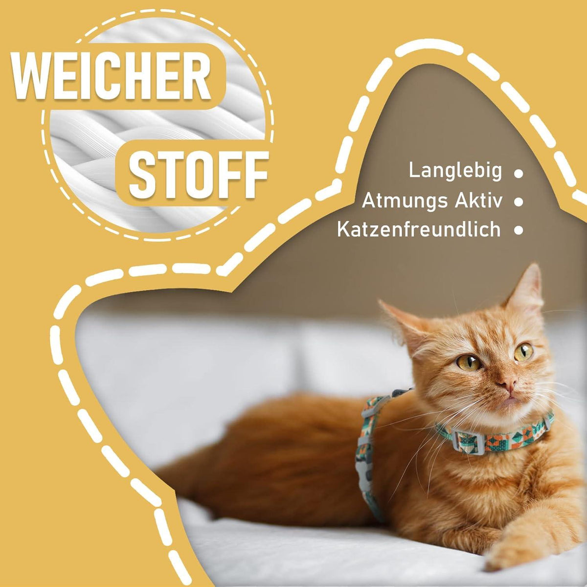 Supet Ausbruchsicheres Katzengeschirr und Leine für kleine und große Katzen - Verstellbar und leicht - Grau M (35.6-53.3