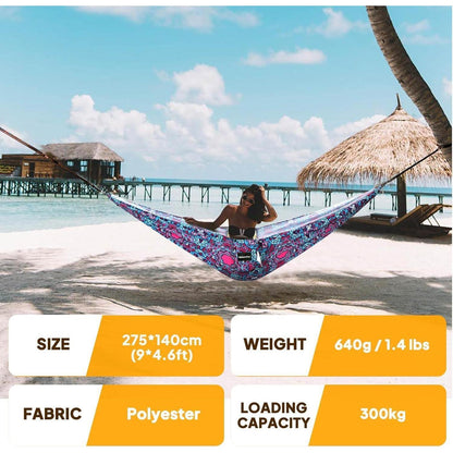 Ultraleichte Reisehängematte 300kg | 275x140cm | Ripstop Polyester