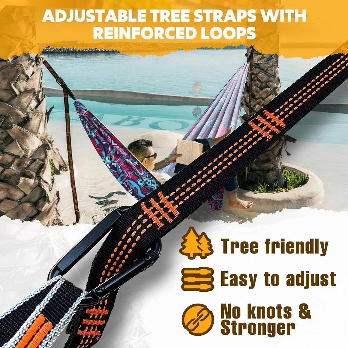 Ultraleichte Reisehängematte 300kg | 275x140cm | Ripstop Polyester