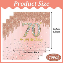 20 Servietten Roségold 70. Geburtstag Partydeko