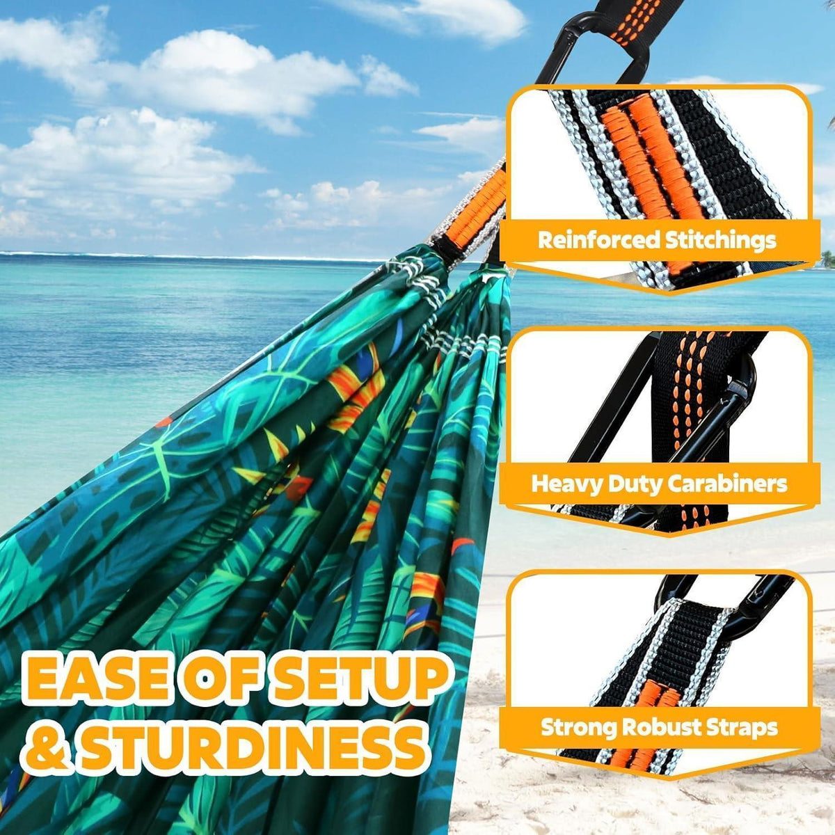 Ultraleichte Reise-Hängematte 300kg | 275x140cm Tropische Pflanzen