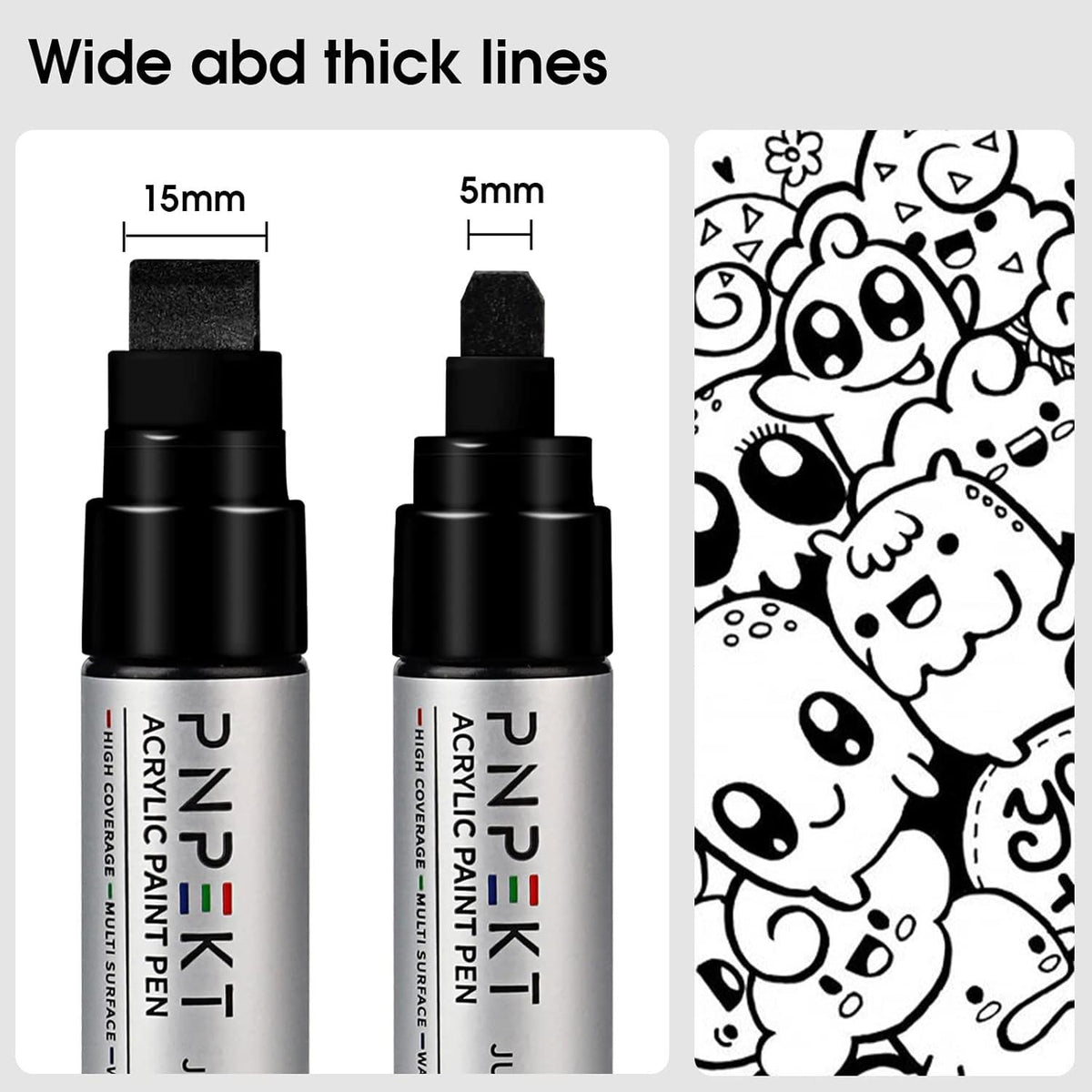 Acryl Marker 3-in-1 Keilspitze 15mm wasserfest für Steine Holz Window