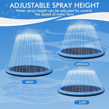 YAUNGEL Hundepool Planschbecken 175cm Anti-Rutsch Matte Faltbarer Splash Pad