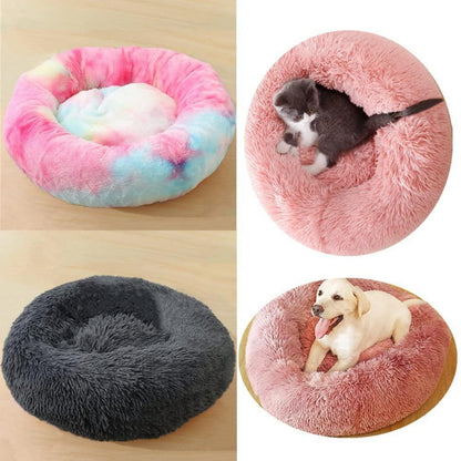 Flauschiges Hundebett Donut – Dunkelgrau, 100cm