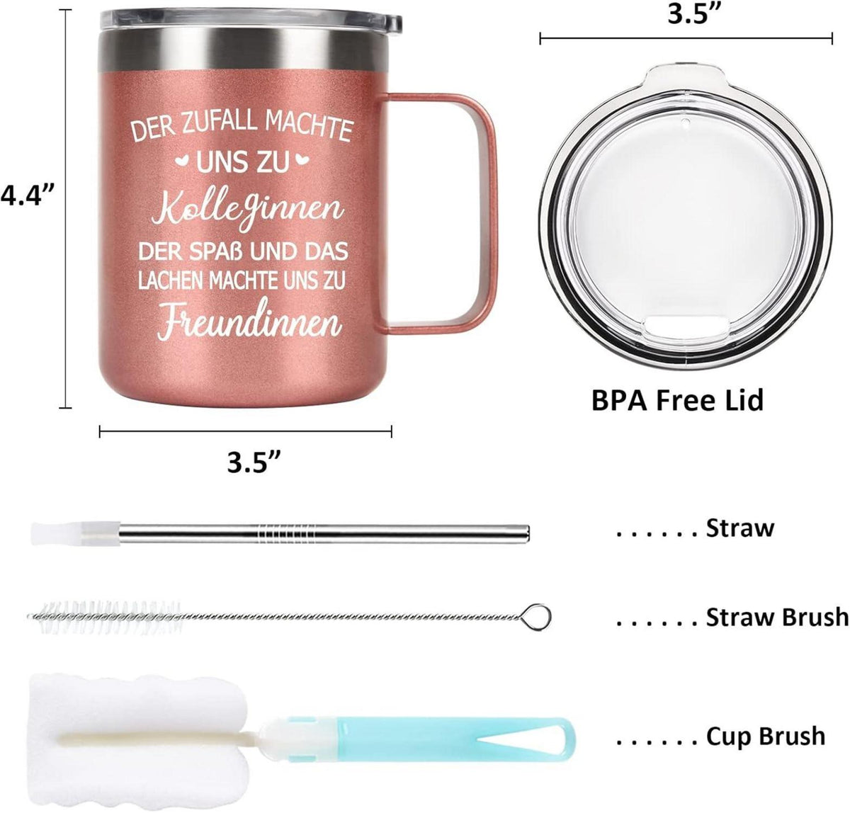 Livole Abschiedsgeschenk Kollegin Tasse 12oz 350ml mit Henkel - Lustiger Spruch