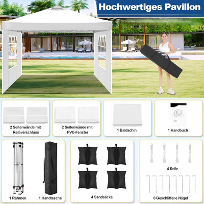 COBIZI Pavillon 3x3m Wasserdicht Stabil Winterfest UV 50+ Strand Camping Garten