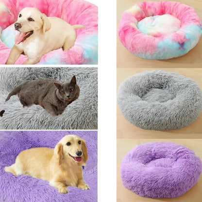 Flauschiges Hundebett Rund 100cm Rosa A