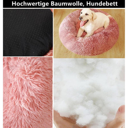 Flauschiges Hundebett Rund 100cm Rosa A