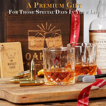 Männergeschenk Whiskey Steine Set in Patronenform mit Glas