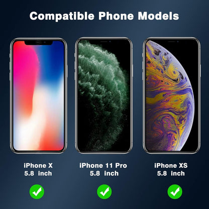 Panzer Schutz Glas für iPhone 11 Pro X XS, Bläschenfrei, 9H