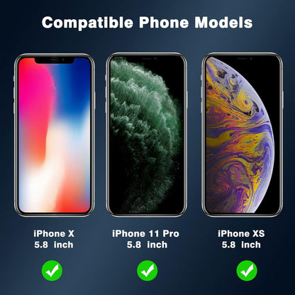 Panzer Schutz Glas für iPhone 11 Pro X XS, Bläschenfrei, 9H