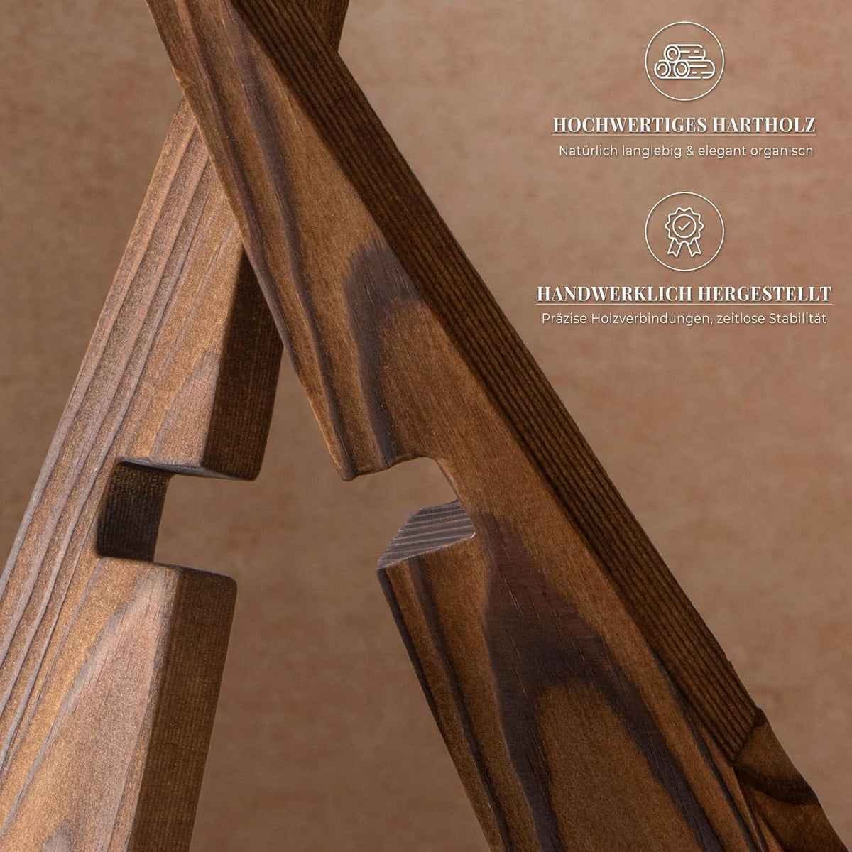 Holz Tellerständer 12 cm – Deko Tischaufsteller für Teller & Bilder