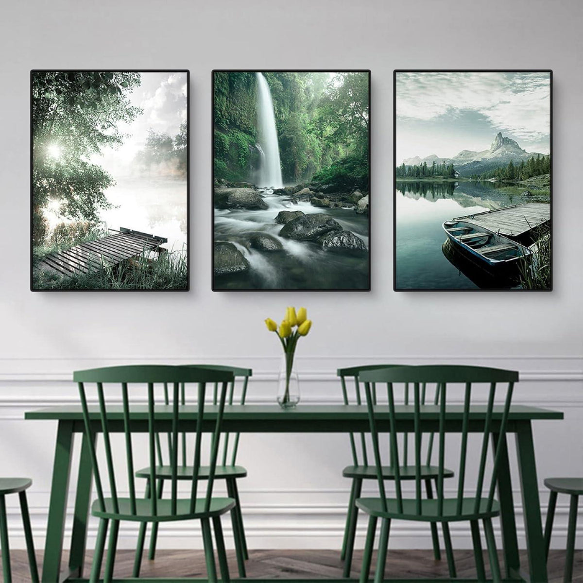 3-teiliges Poster Set: See, Wald, Blume | 40x50cm