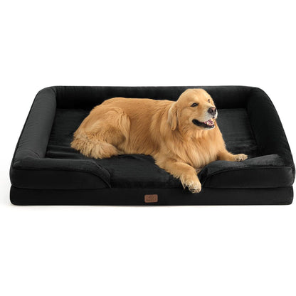 Orthopädisches Hundebett XXL, 134x106 cm, Schwarz