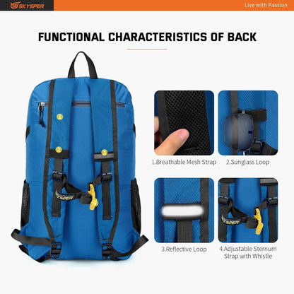 Faltbarer Wanderrucksack 30L mit Nassfach - Wasserfest & Ultraleicht