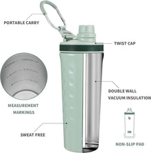Isolierte Edelstahl Shaker Trinkflasche 26oz mit