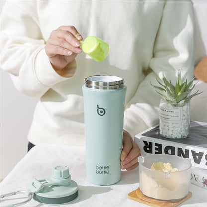 Edelstahl Shaker Trinkflasche 26oz mit Mischkugel, Fitness BPA frei