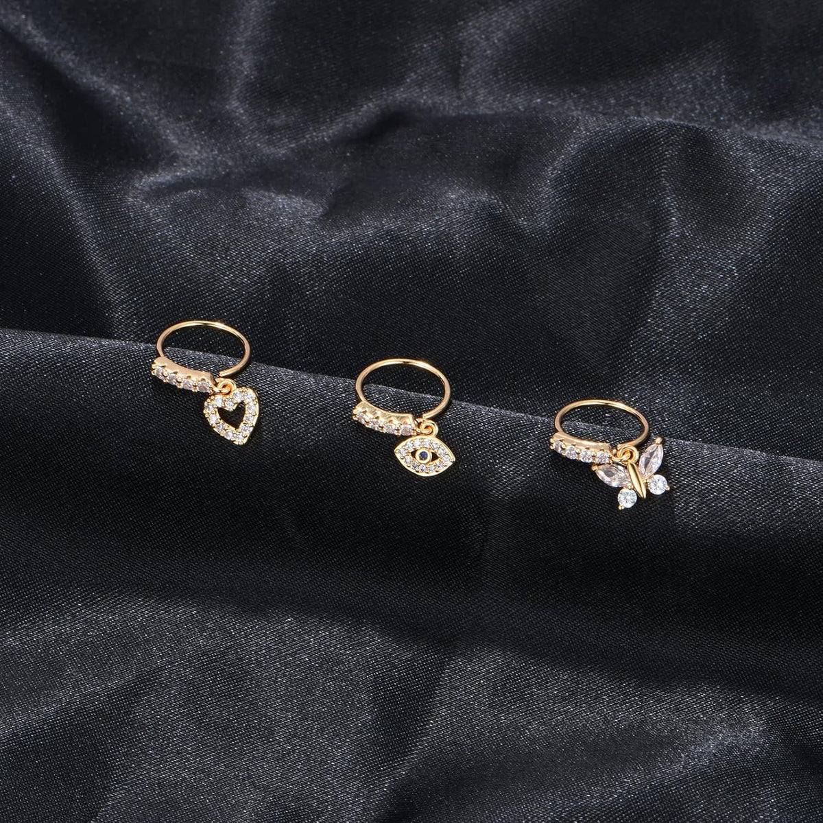 Nasenpiercing Fake 20G Chirurgenstahl Silber Rosegold